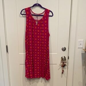 Terra & Sky Red Asymmetrical Dress